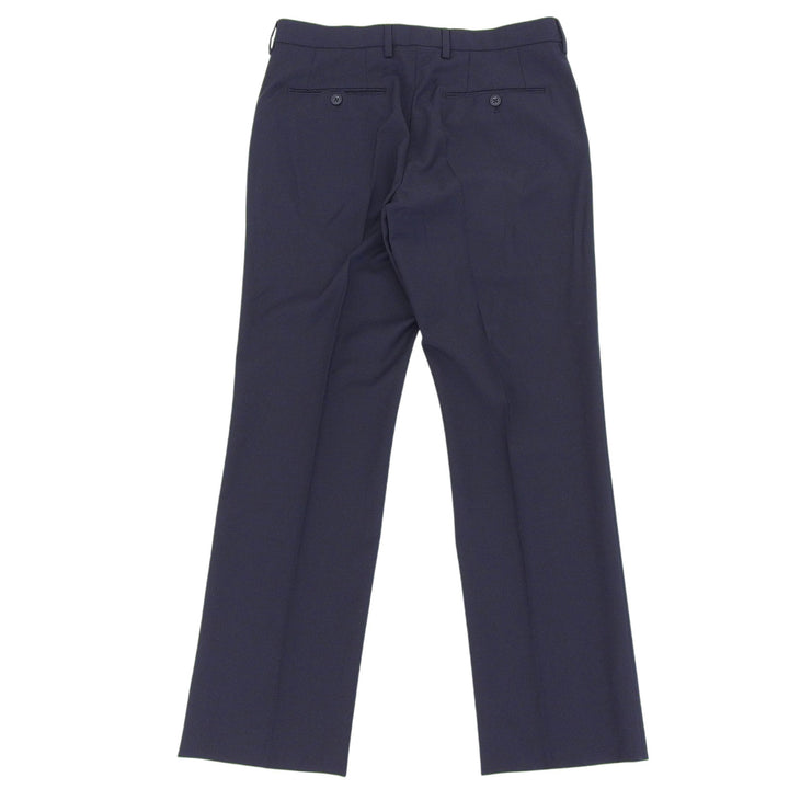 Excellent FENDI slacks With logo button Navy polyester mens 44 FB0366