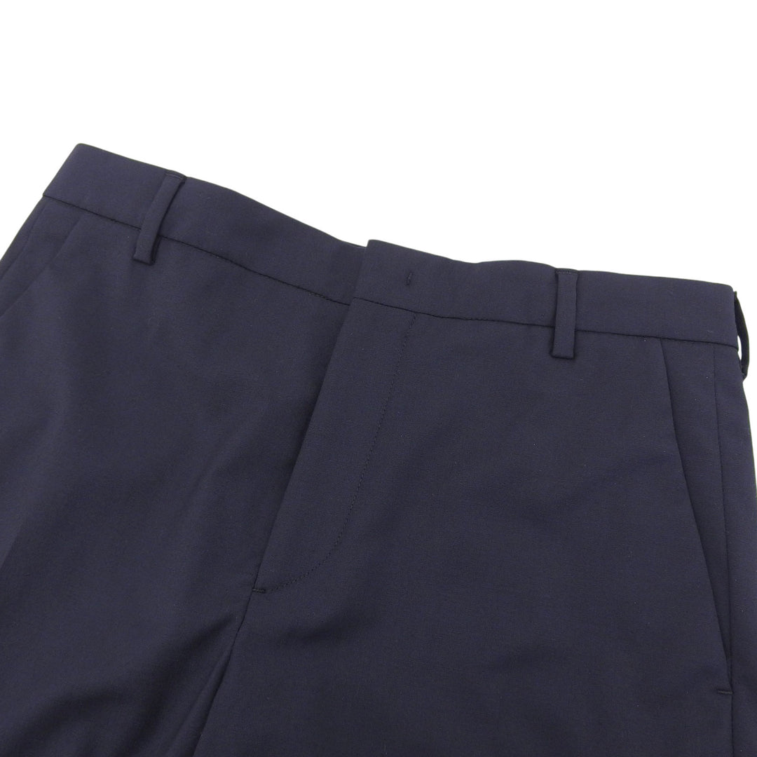 Excellent FENDI slacks With logo button Navy polyester mens 44 FB0366