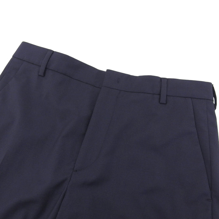 Excellent FENDI slacks With logo button Navy polyester mens 44 FB0366