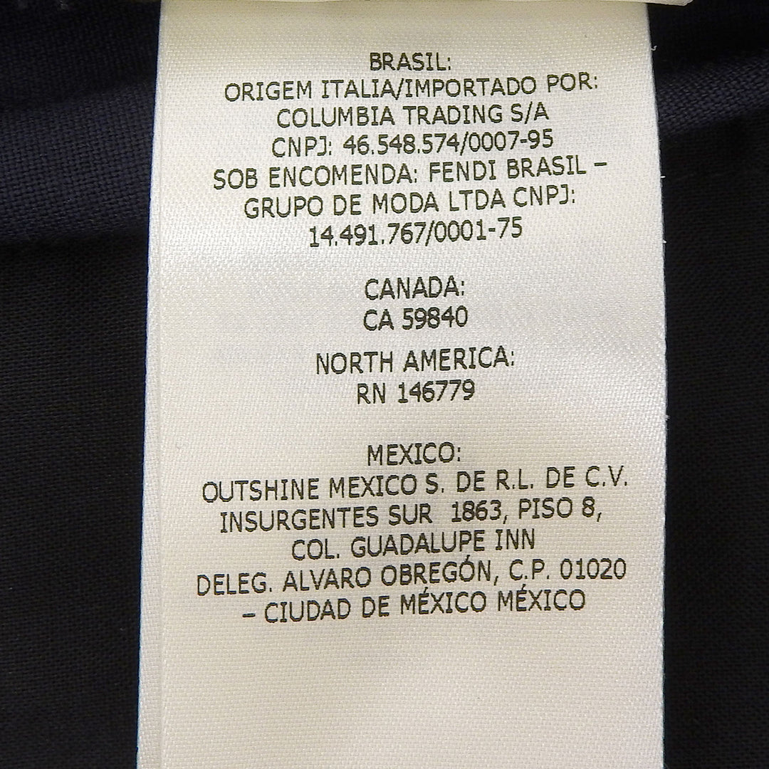 Excellent FENDI slacks With logo button Navy polyester mens 44 FB0366