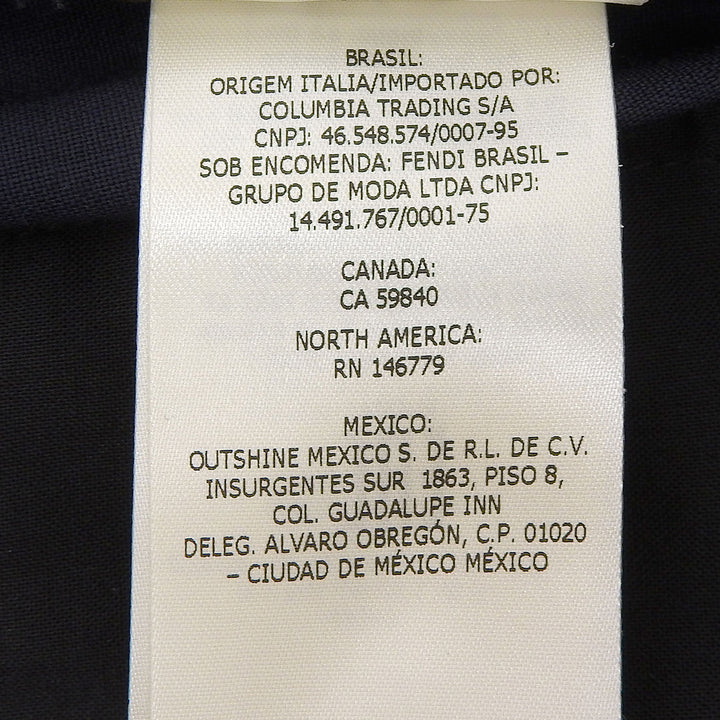 Excellent FENDI slacks With logo button Navy polyester mens 44 FB0366
