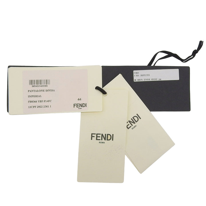 Excellent FENDI slacks With logo button Navy polyester mens 44 FB0366