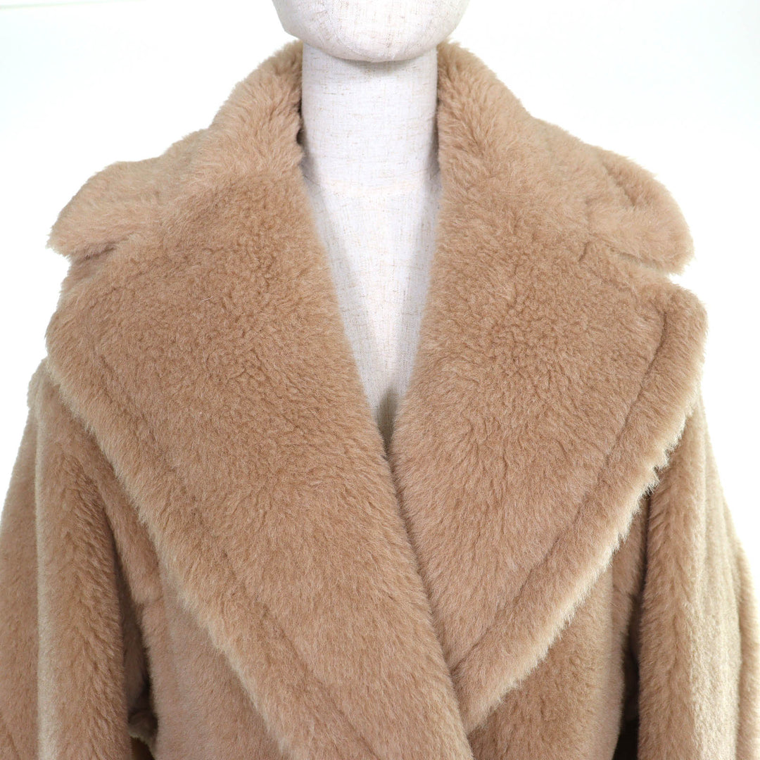Excellent Max Mara coat Teddy bear White tag beige alpaca Women S 23101602336