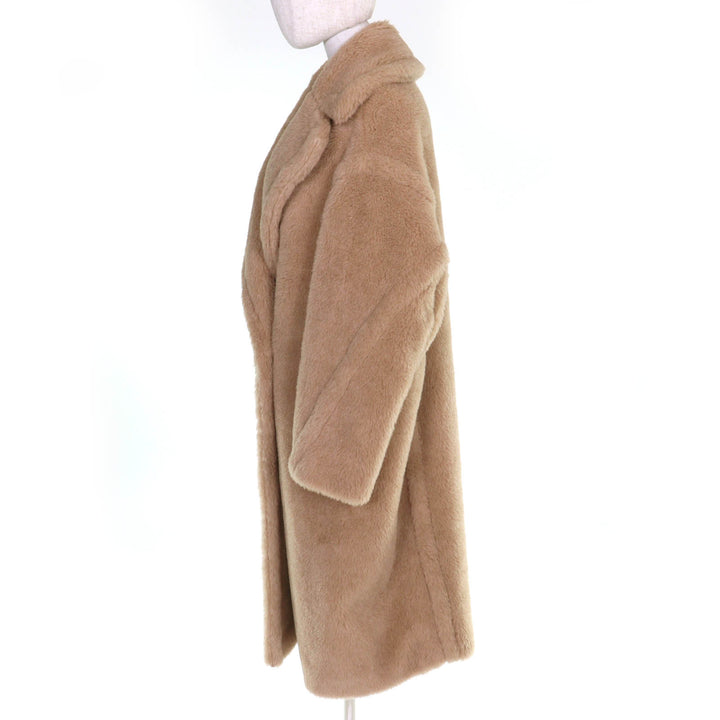 Excellent Max Mara coat Teddy bear White tag beige alpaca Women S 23101602336