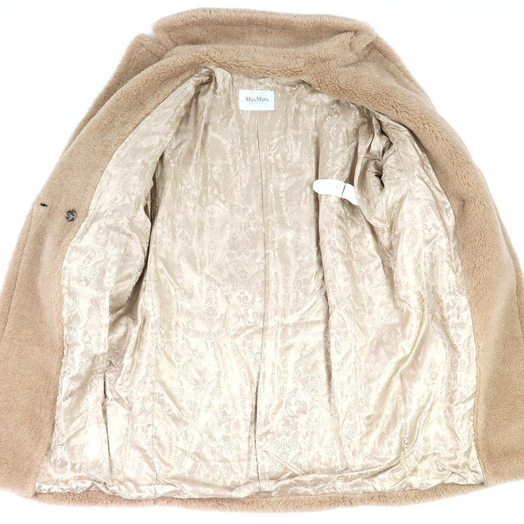 Excellent Max Mara coat Teddy bear White tag beige alpaca Women S 23101602336