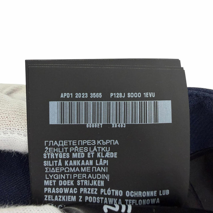 Excellent PRADA Mini skirt With logo button Navy wool Women 38 P128J