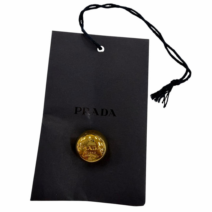 Excellent PRADA Mini skirt With logo button Navy wool Women 38 P128J