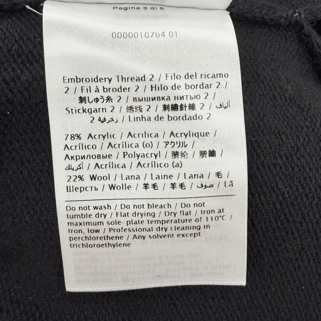 Great VALENTINO knit Floral embroidery appliqué black wool Women XS NB0KC26Y3MC