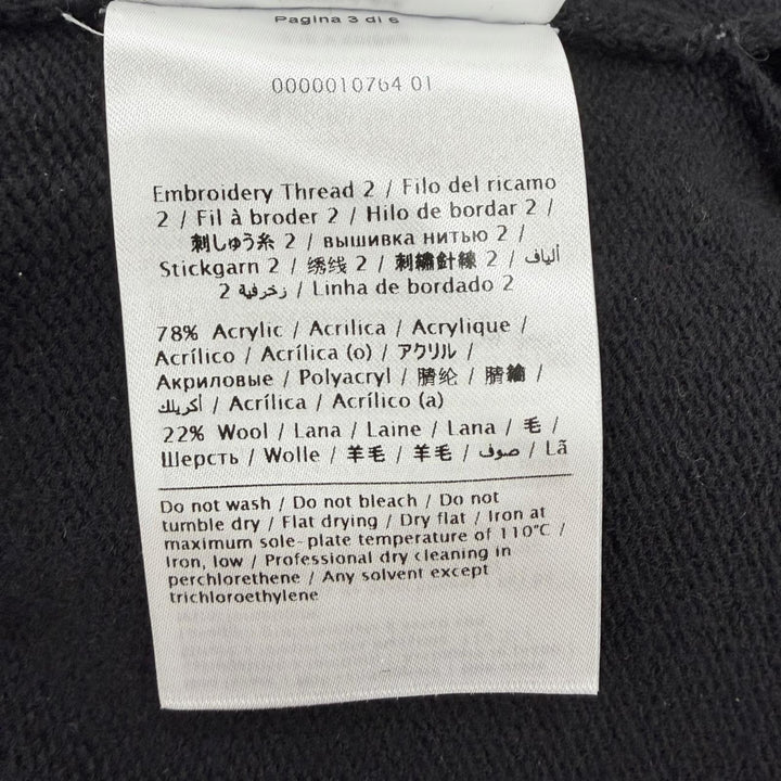 Great VALENTINO knit Floral embroidery appliqué black wool Women XS NB0KC26Y3MC