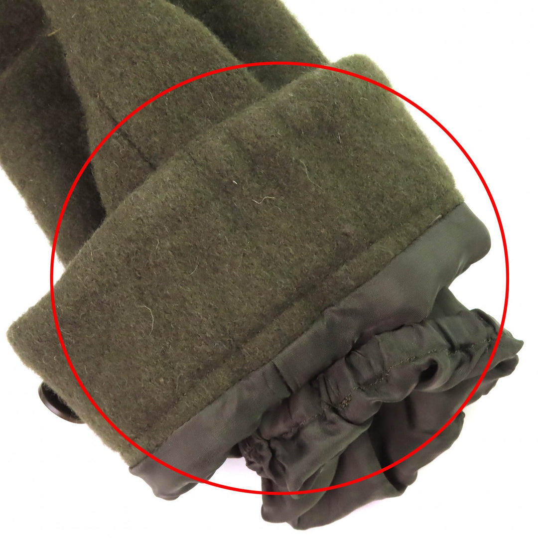 Great GROUND Y coat Wool gabardine hooded double jacket khaki wool 3 GJ-C09-102