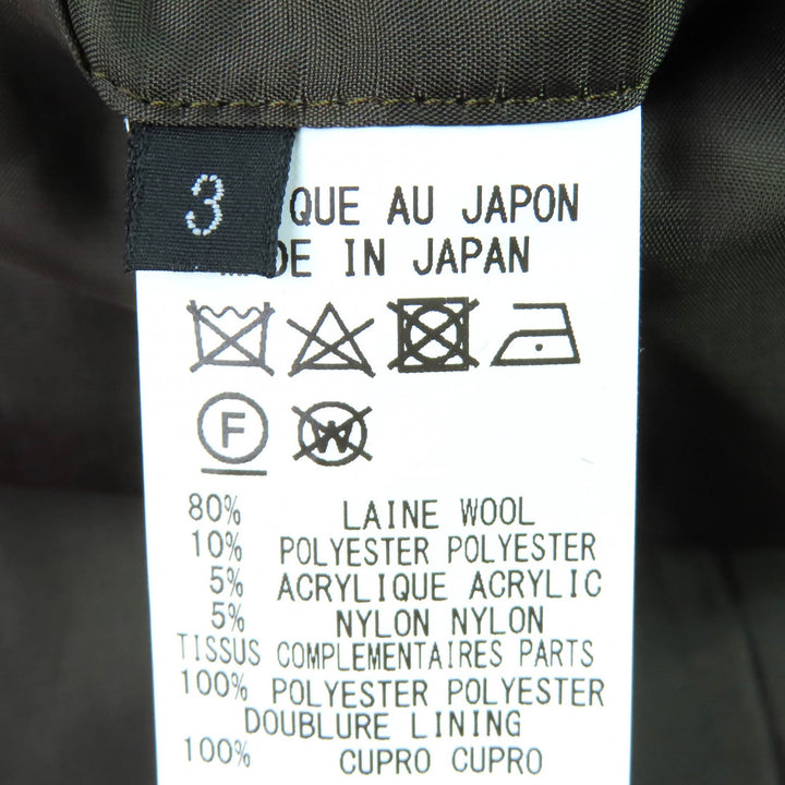 Great GROUND Y coat Wool gabardine hooded double jacket khaki wool 3 GJ-C09-102