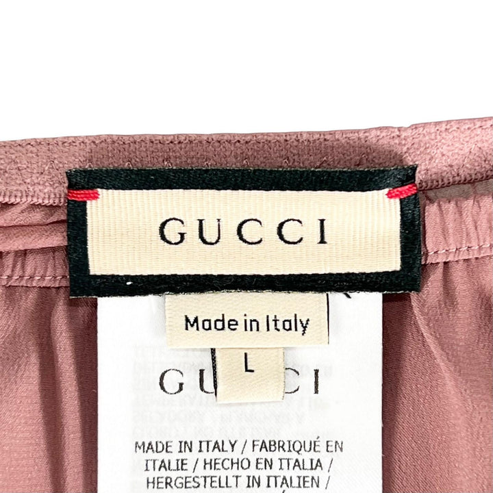 Excellent GUCCI skirt Removable inner lining, lace petticoat. pink silk Women