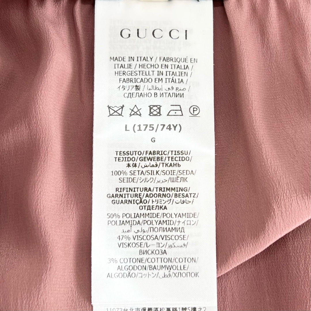 Excellent GUCCI skirt Removable inner lining, lace petticoat. pink silk Women