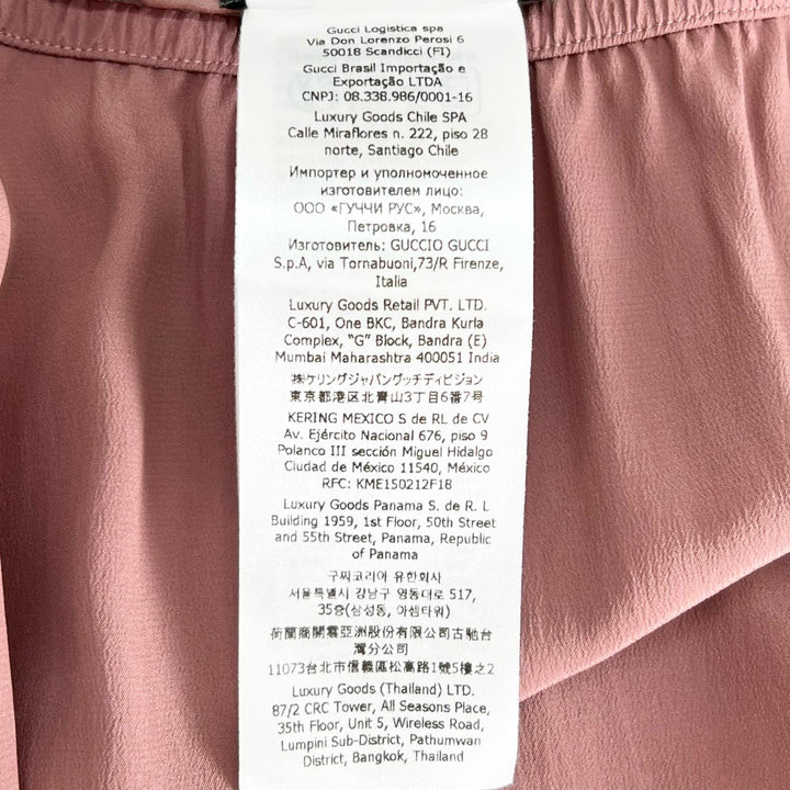 Excellent GUCCI skirt Removable inner lining, lace petticoat. pink silk Women