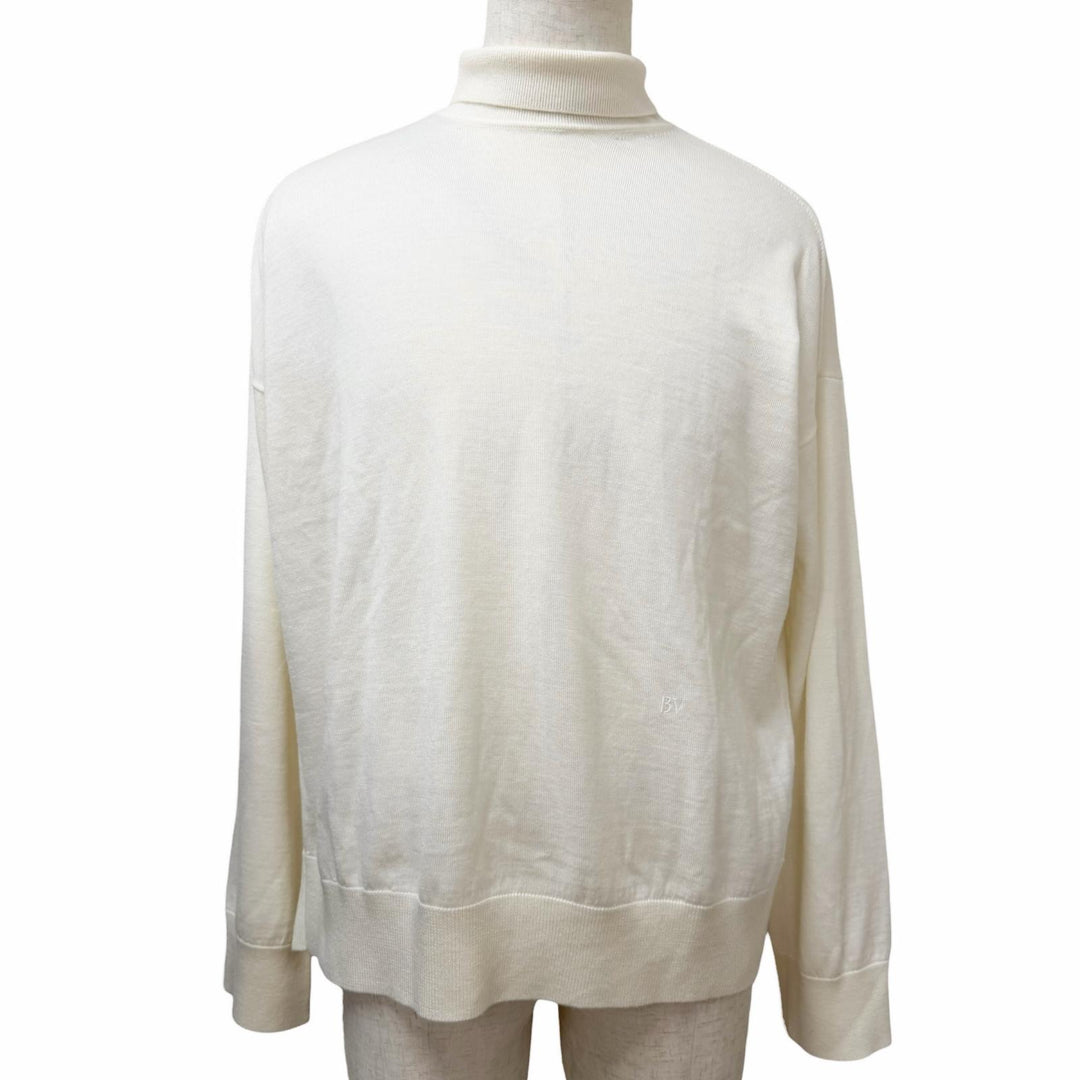 Excellent BOTTEGAVENETA sweater Logo embroidered turtleneck knit
