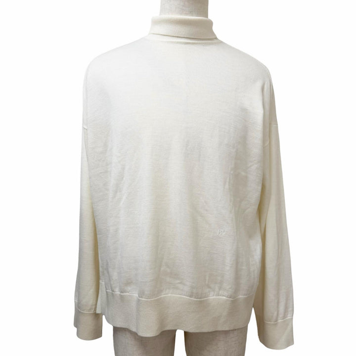 Excellent BOTTEGAVENETA sweater Logo embroidered turtleneck knit