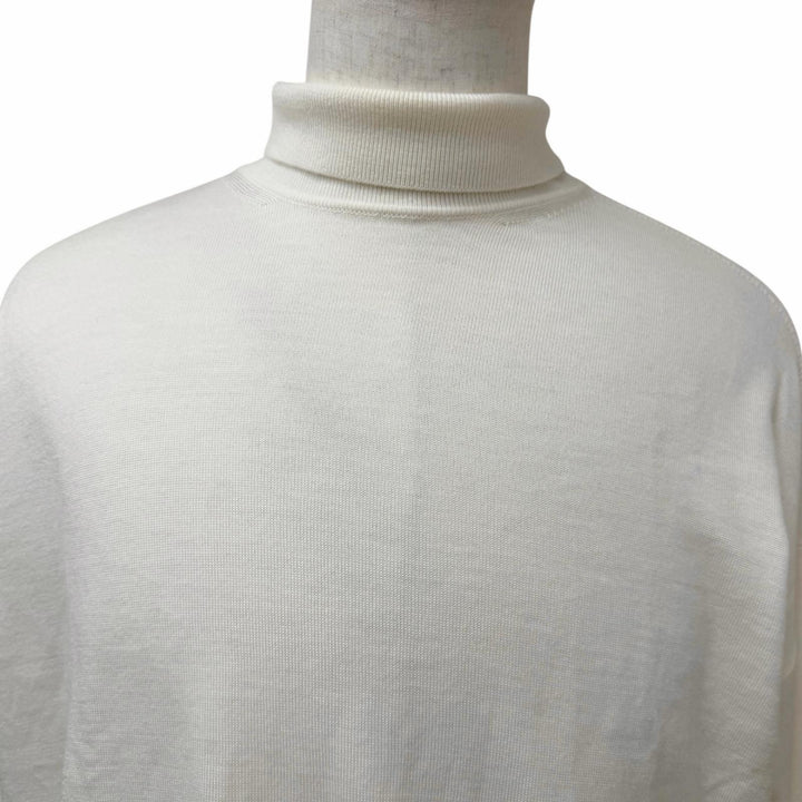 Excellent BOTTEGAVENETA sweater Logo embroidered turtleneck knit