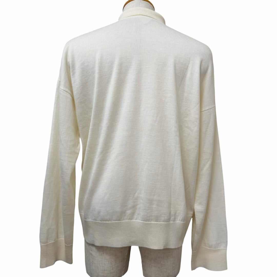 Excellent BOTTEGAVENETA sweater Logo embroidered turtleneck knit