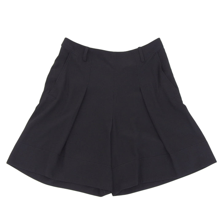 Great HERMES Shorts With serie buttons black silk Women 36