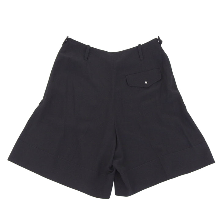 Great HERMES Shorts With serie buttons black silk Women 36
