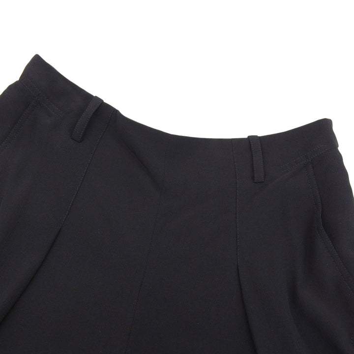Great HERMES Shorts With serie buttons black silk Women 36