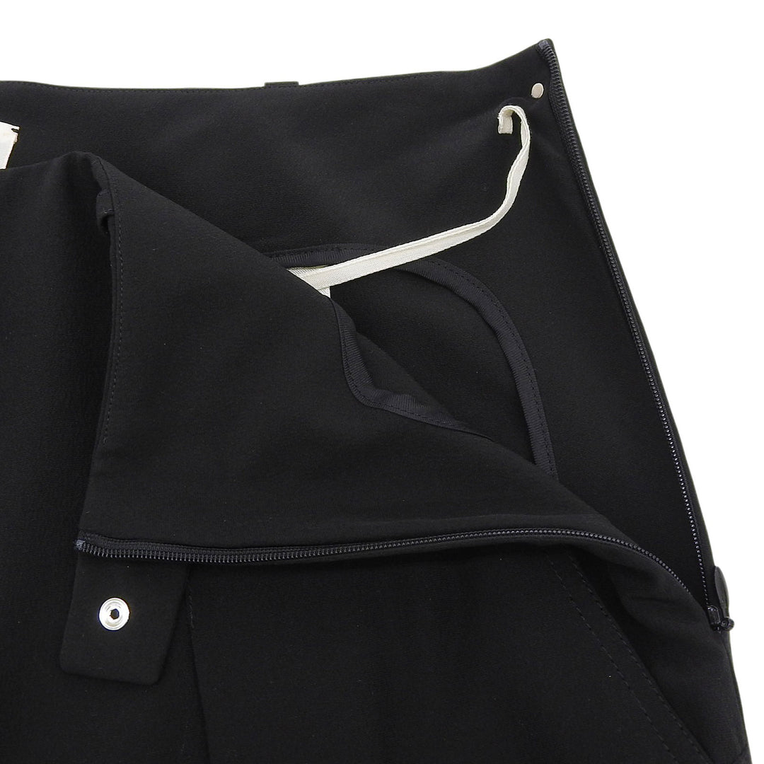 Great HERMES Shorts With serie buttons black silk Women 36