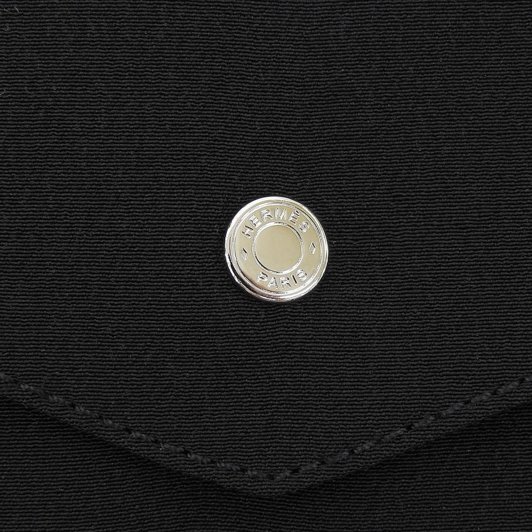 Great HERMES Shorts With serie buttons black silk Women 36