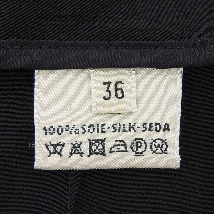 Great HERMES Shorts With serie buttons black silk Women 36