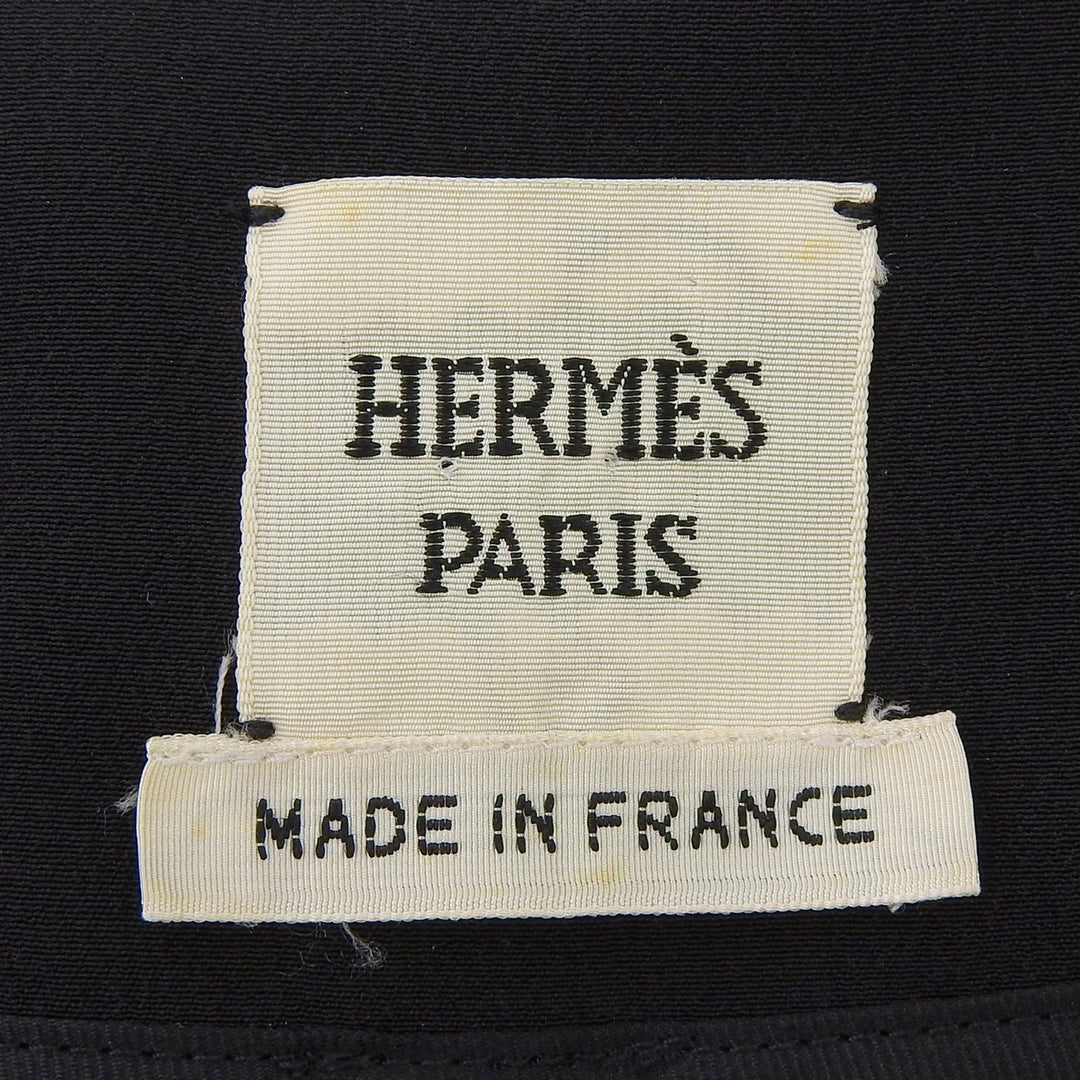 Great HERMES Shorts With serie buttons black silk Women 36