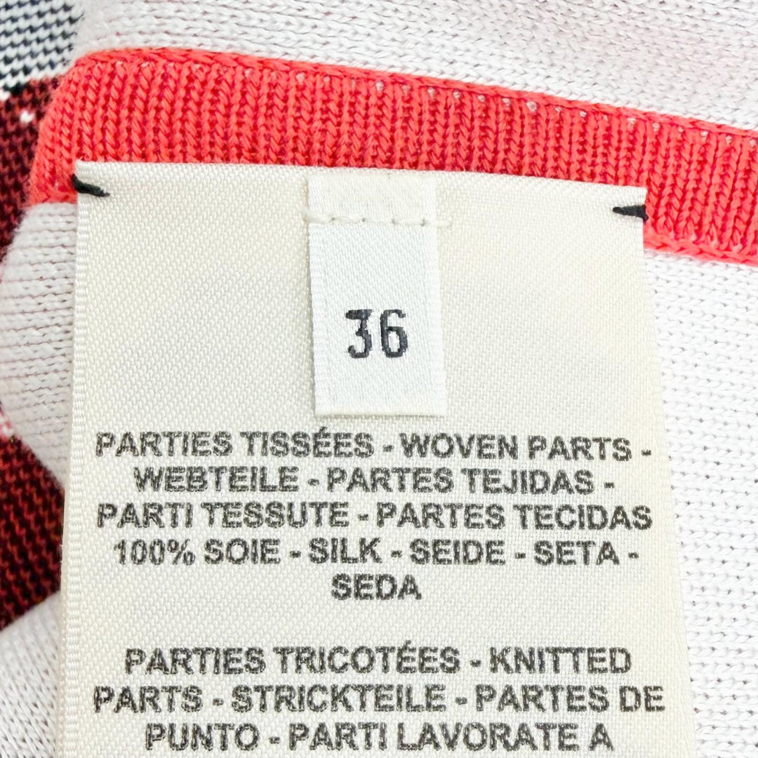 Excellent HERMES Jacket JUNGLE LOVE Heart motif knit jacket 36 3E2817D3