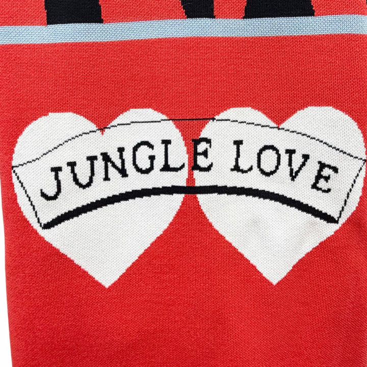 Excellent HERMES Jacket JUNGLE LOVE Heart motif knit jacket 36 3E2817D3
