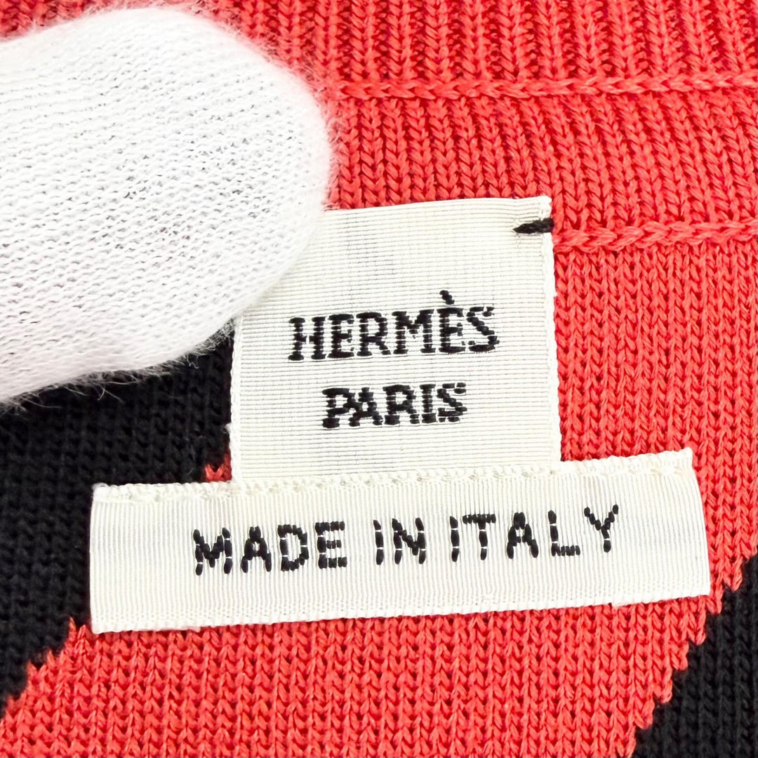 Excellent HERMES Jacket JUNGLE LOVE Heart motif knit jacket 36 3E2817D3