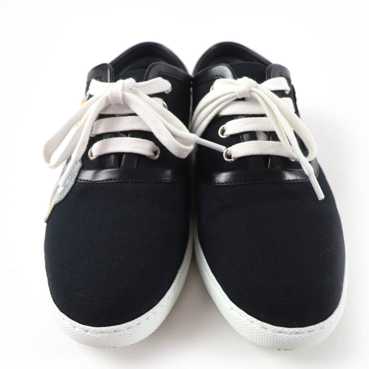 Great HERMES Low cut sneakers Innocent Lace-up shoes with logo patch black 36.5