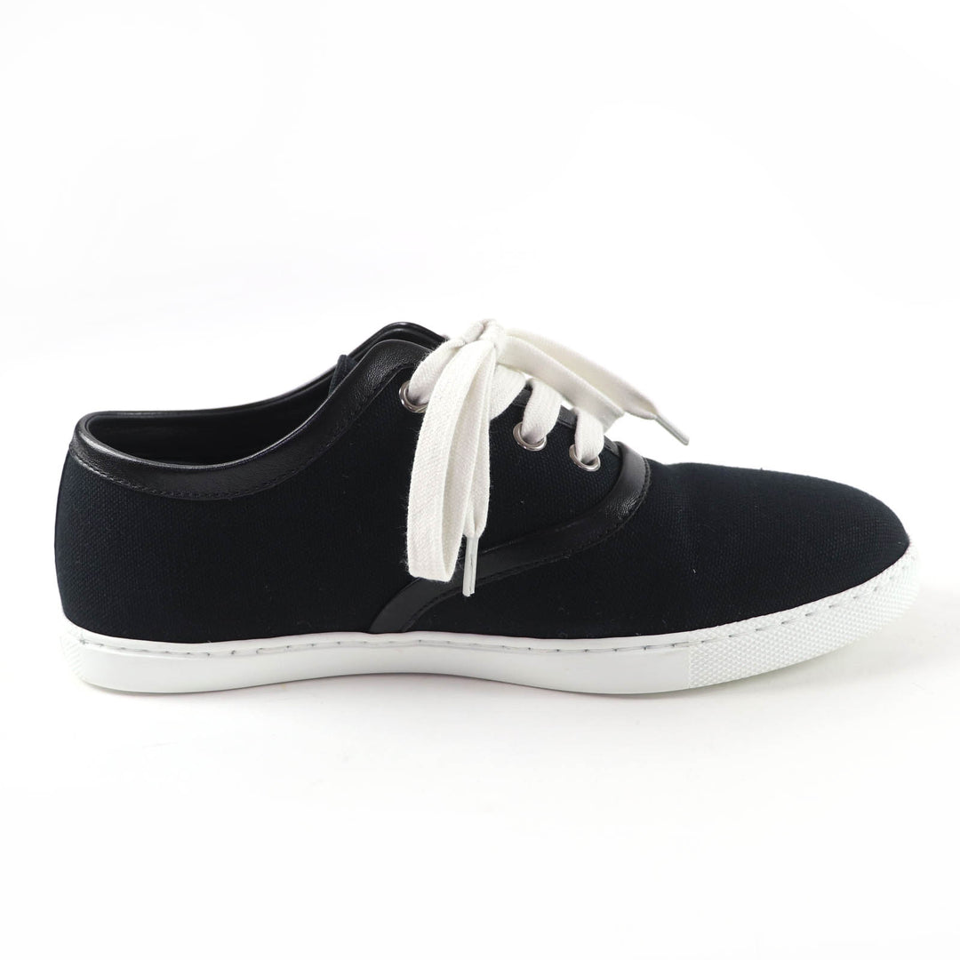 Great HERMES Low cut sneakers Innocent Lace-up shoes with logo patch black 36.5