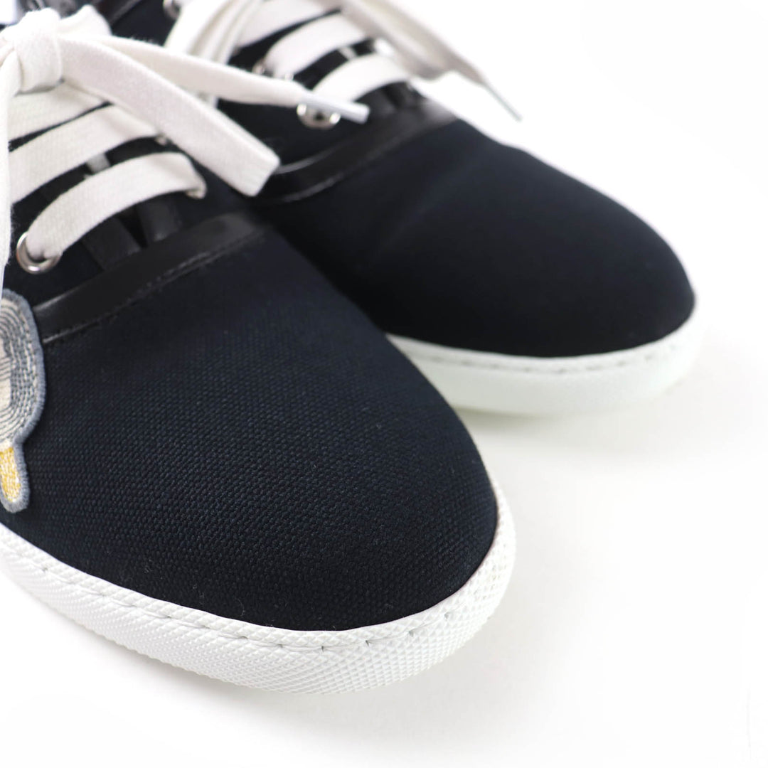 Great HERMES Low cut sneakers Innocent Lace-up shoes with logo patch black 36.5