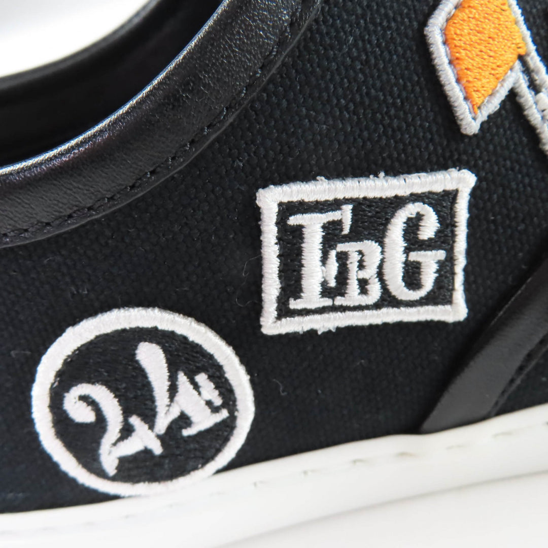 Great HERMES Low cut sneakers Innocent Lace-up shoes with logo patch black 36.5
