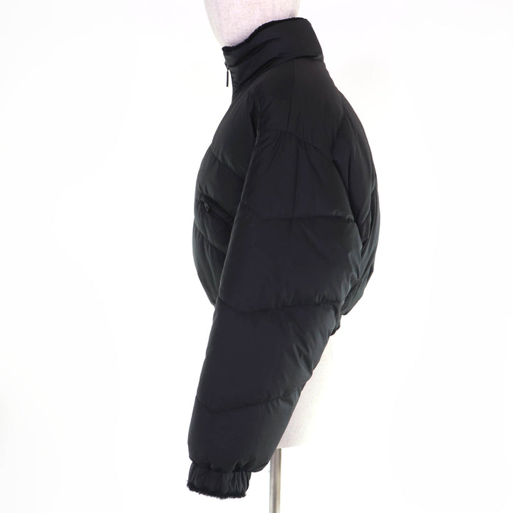 Pristine HERMES Down jacket Reversible lambskin shearling cropped pants black 38