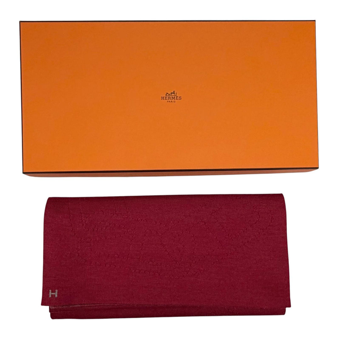 Great HERMES Scarf Allele Tour Bordeaux cashmere Women