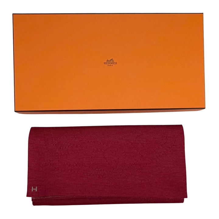 Great HERMES Scarf Allele Tour Bordeaux cashmere Women