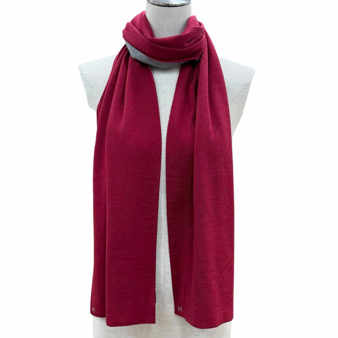 Great HERMES Scarf Allele Tour Bordeaux cashmere Women