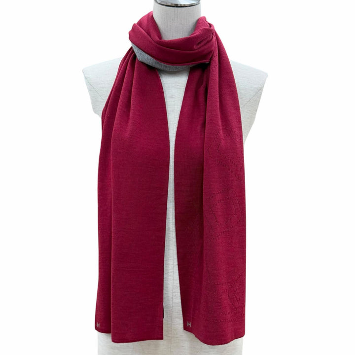 Great HERMES Scarf Allele Tour Bordeaux cashmere Women