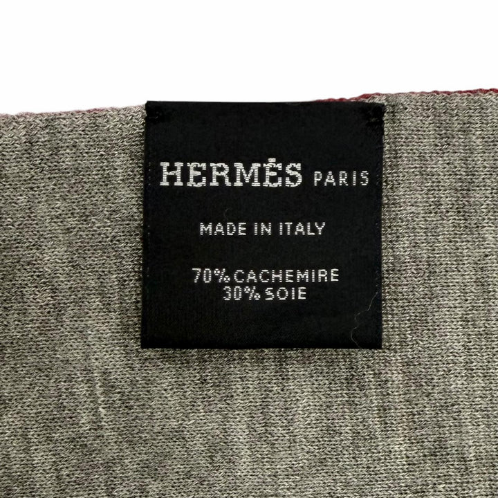 Great HERMES Scarf Allele Tour Bordeaux cashmere Women