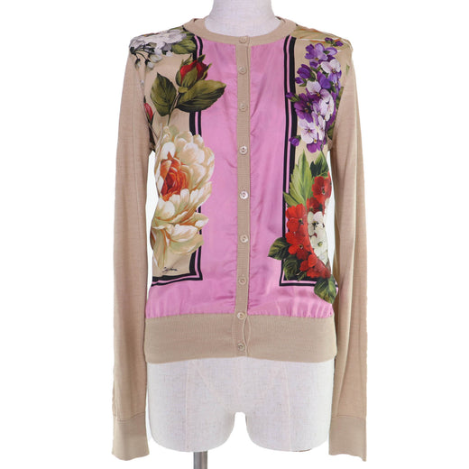 Excellent DOLCE&GABBANA ensemble Floral print knit cardigan/top 40 FX619T/FX620T
