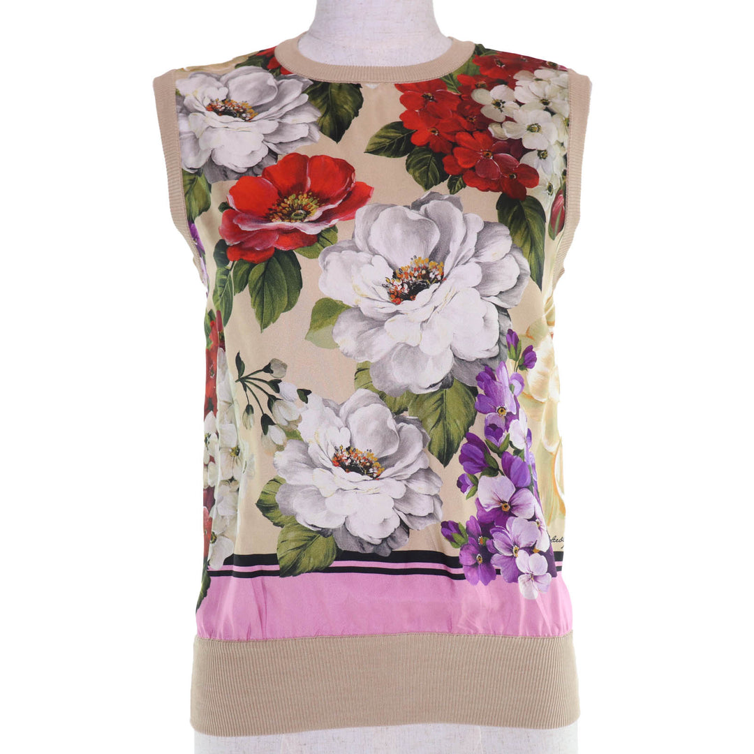 Excellent DOLCE&GABBANA ensemble Floral print knit cardigan/top 40 FX619T/FX620T