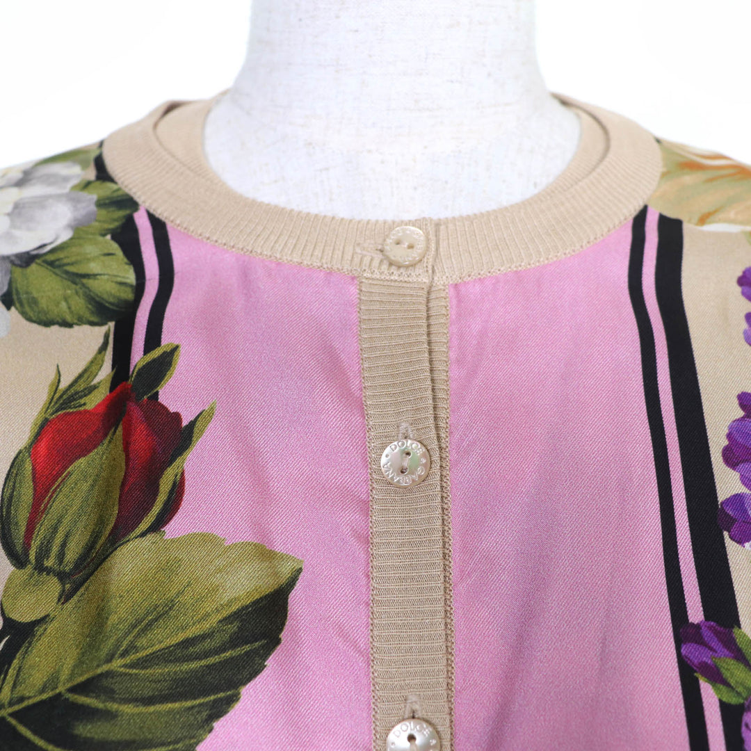 Excellent DOLCE&GABBANA ensemble Floral print knit cardigan/top 40 FX619T/FX620T