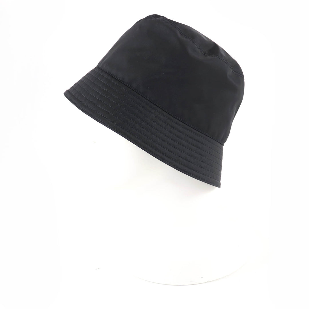 Excellent PRADA hat RE-NYLON Triangle with logo Bucket black Women S 1HC137