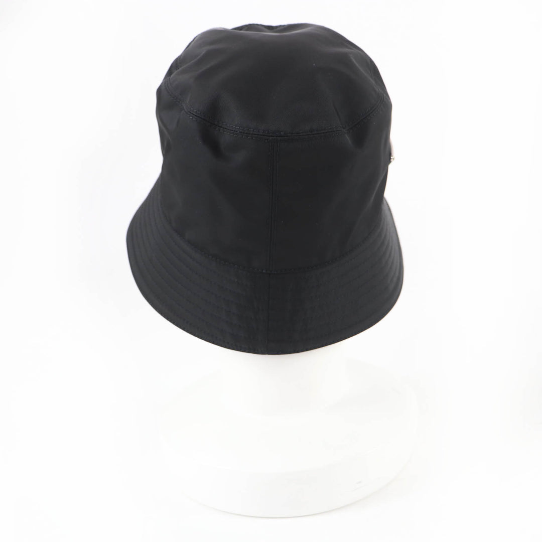 Excellent PRADA hat RE-NYLON Triangle with logo Bucket black Women S 1HC137