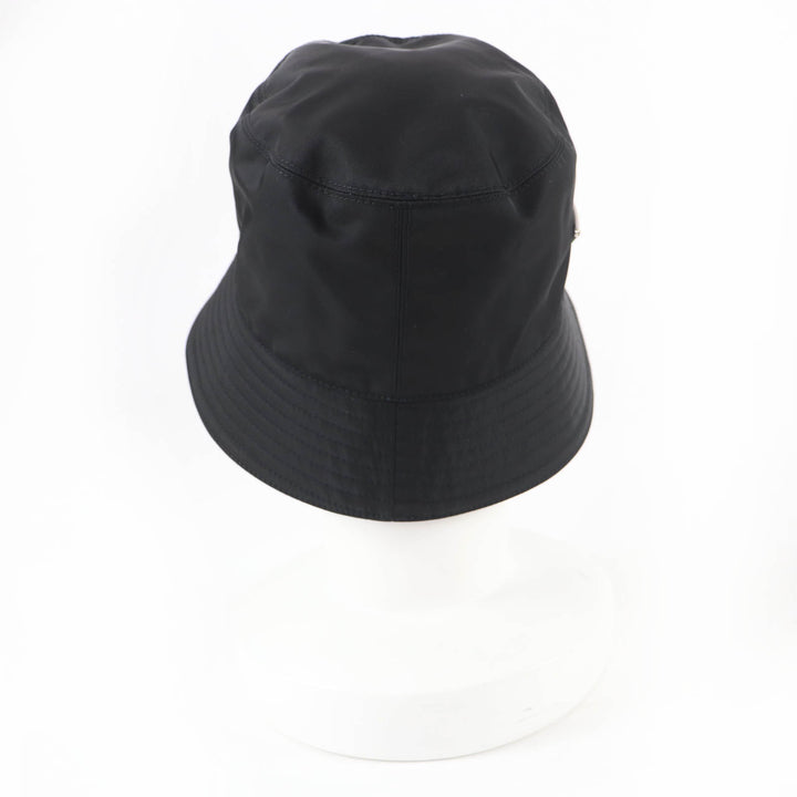 Excellent PRADA hat RE-NYLON Triangle with logo Bucket black Women S 1HC137