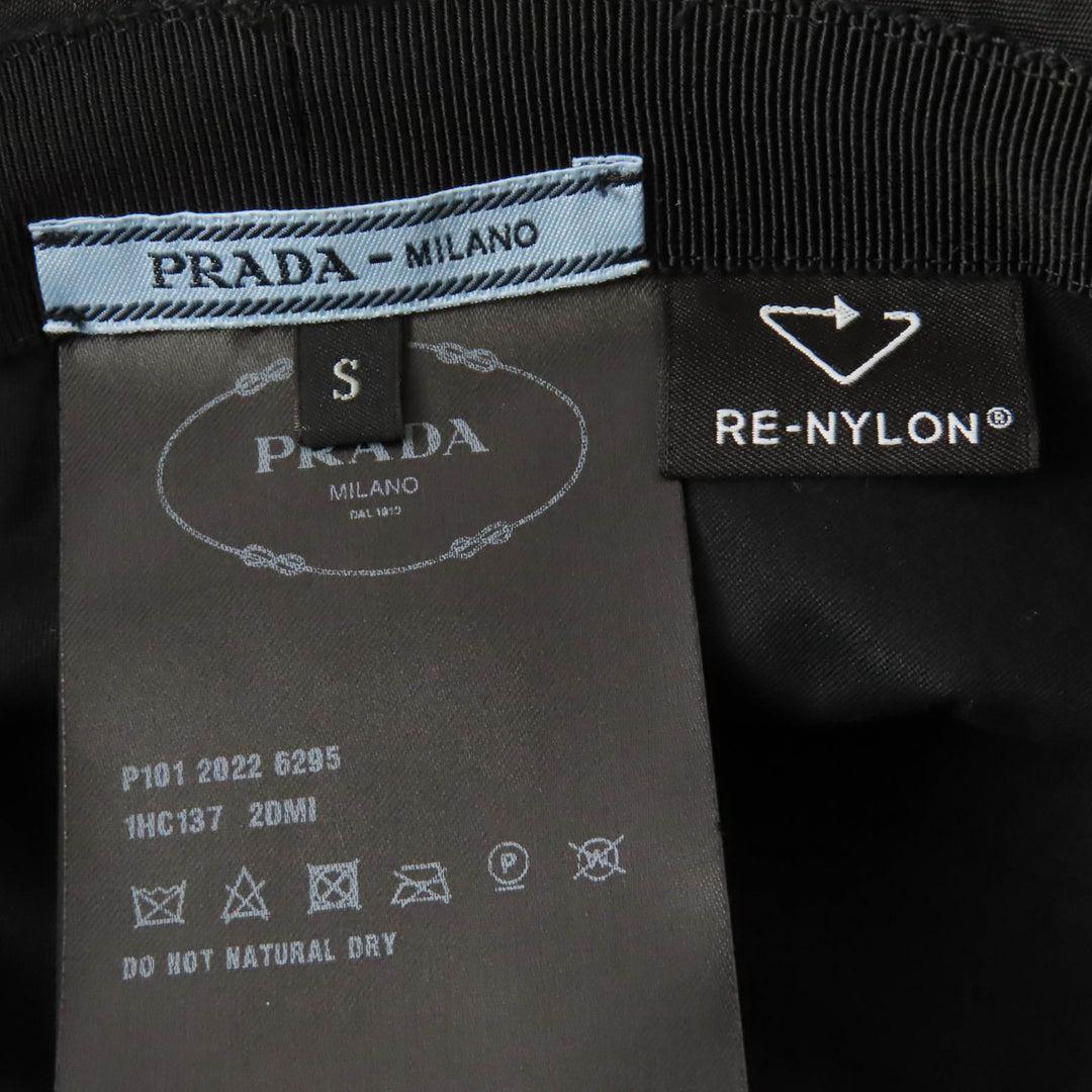 Excellent PRADA hat RE-NYLON Triangle with logo Bucket black Women S 1HC137