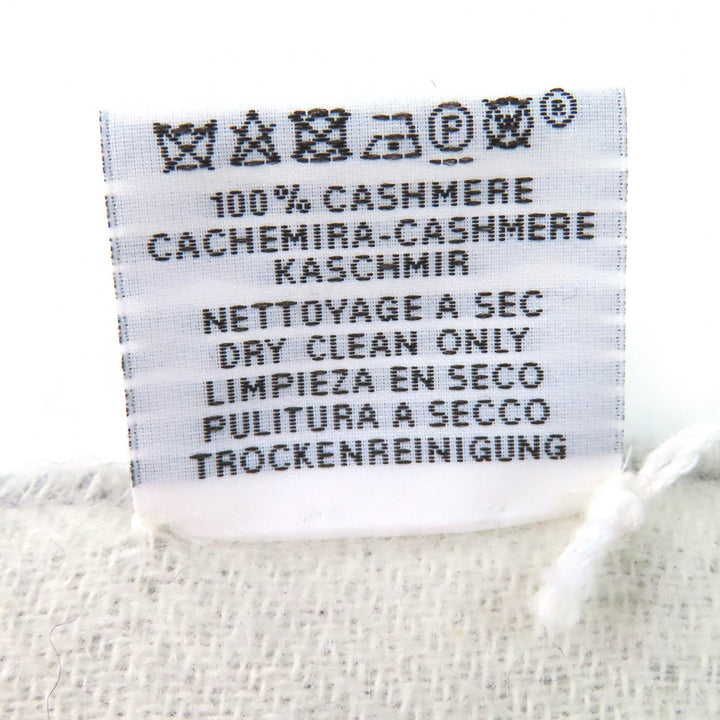 Excellent HERMES shawl Logo embroidered double-faced fringe cashmere H259130S